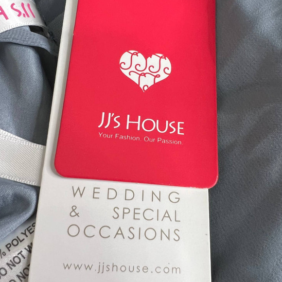 JJs House A-Line V-neck Knee-Length Chiffon Lace Bridesmaid Dress Size 8 NWT - Picture 10 of 11